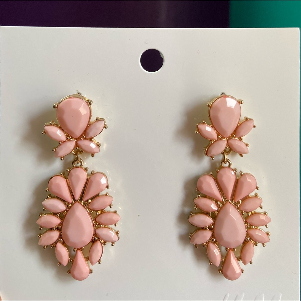 Unworn Light Pink Statement Earrings!